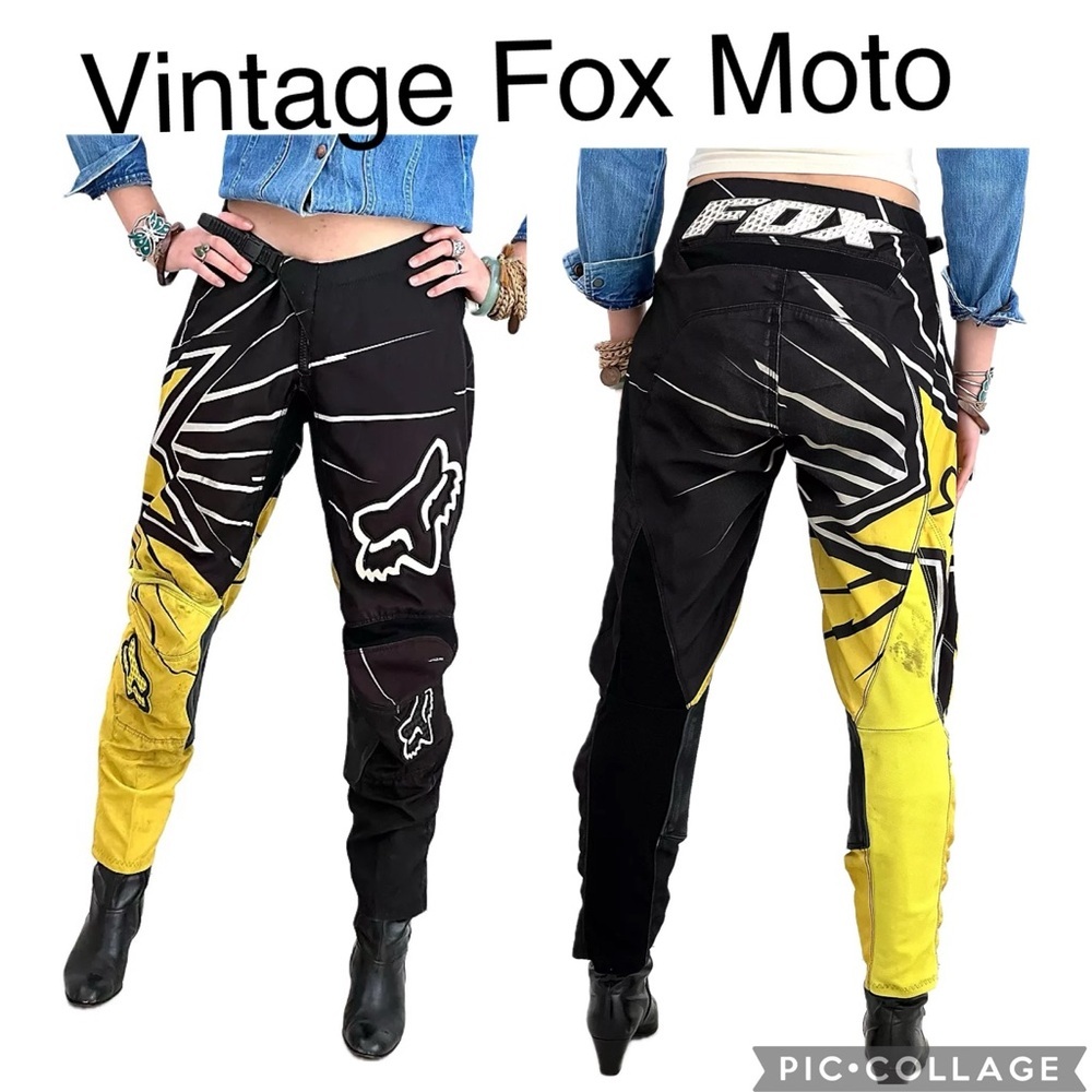 Vintage Fox motorcycle pants selected by Anna Corinna, size 8/24